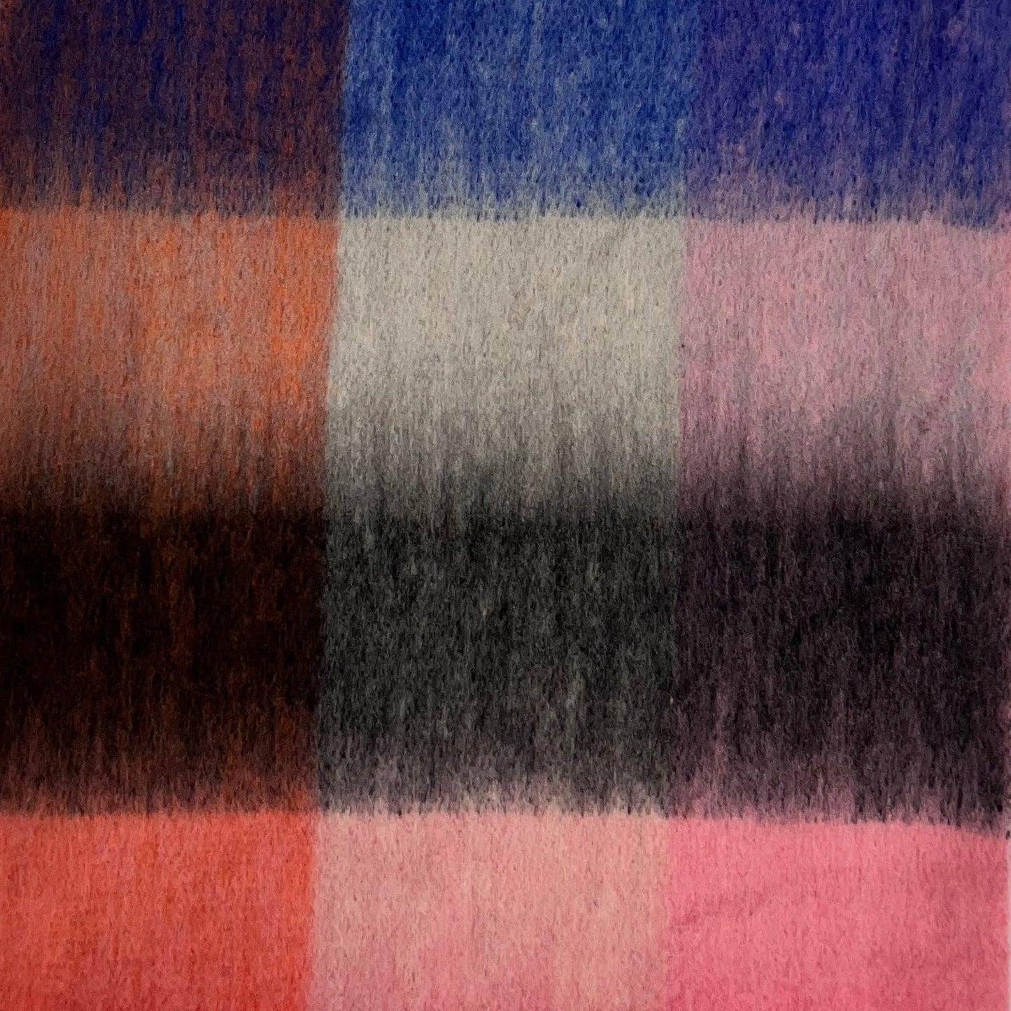 Fluffy Soft Check Print Winter Scarf