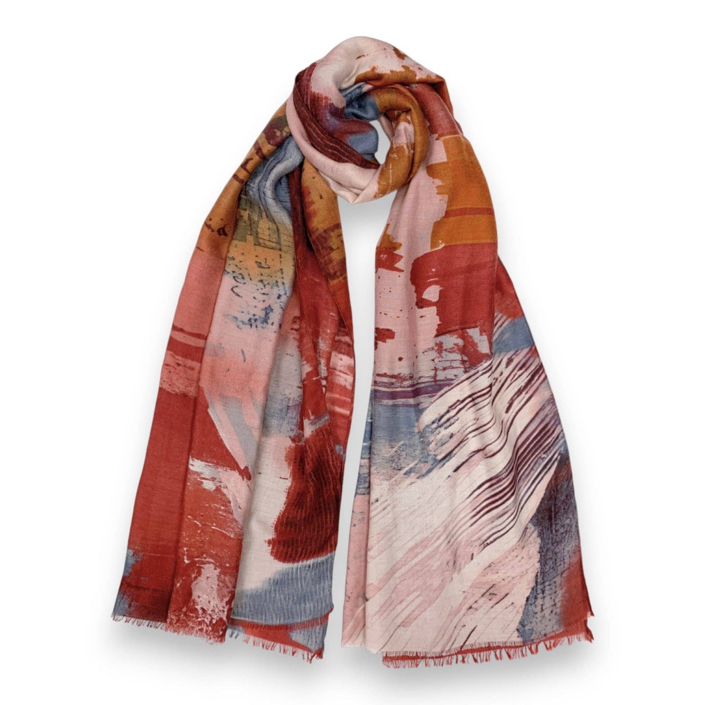 Brush Stroke Print Scarf